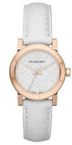 Buy Shop Burberry The City White Dial White Leather Strap Watch for Women - BU9209 USA Online