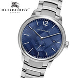 Buy Shop Burberry The Classic Blue Dial Silver Steel Strap Watch for Men - BU10007 USA Online