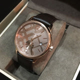 Buy Shop Burberry The Classic Brown Dial Brown Leather Strap Watch for Men - BU10012 USA Online