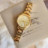 Buy Shop Burberry The Classic Champagne Dial Gold Steel Strap Watch for Women - BU10109 USA Online