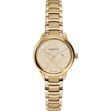 Buy Shop Burberry The Classic Champagne Dial Gold Steel Strap Watch for Women - BU10109 USA Online