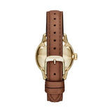Buy Shop Burberry The Classic Champagne Gold Dial Brown Leather Strap Watch for Women - BU10101 USA Online