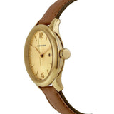 Buy Shop Burberry The Classic Champagne Gold Dial Brown Leather Strap Watch for Women - BU10101 USA Online