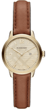 Buy Shop Burberry The Classic Champagne Gold Dial Brown Leather Strap Watch for Women - BU10101 USA Online