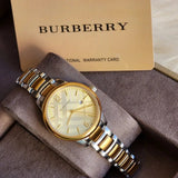 Buy Shop Burberry The Classic Champagne Gold Dial Two Tone Steel Strap Watch for Women - BU10118 USA Online