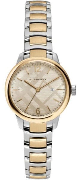 Buy Shop Burberry The Classic Champagne Gold Dial Two Tone Steel Strap Watch for Women - BU10118 USA Online