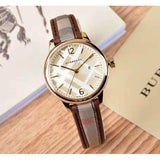 Buy Shop Burberry The Classic Gold Dial Brown Leather Strap Watch for Women - BU10114 USA Online