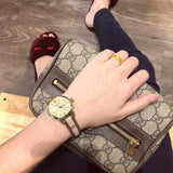Buy Shop Burberry The Classic Gold Dial Brown Leather Strap Watch for Women - BU10114 USA Online