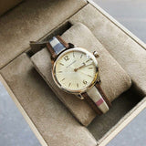 Buy Shop Burberry The Classic Gold Dial Brown Leather Strap Watch for Women - BU10114 USA Online