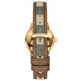 Buy Shop Burberry The Classic Gold Dial Brown Leather Strap Watch for Women - BU10114 USA Online