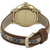 Buy Shop Burberry The Classic Gold Dial Brown Leather Strap Watch for Women - BU10114 USA Online