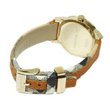 Buy Shop Burberry The Classic Gold Dial Brown Leather Strap Watch for Women - BU10114 USA Online