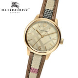 Buy Shop Burberry The Classic Gold Dial Brown Leather Strap Watch for Women - BU10114 USA Online