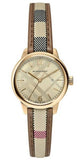 Buy Shop Burberry The Classic Gold Dial Brown Leather Strap Watch for Women - BU10114 USA Online