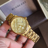 Buy Shop Burberry The Classic Gold Dial Gold Steel Strap Watch for Men - BU10006 USA Online