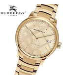 Buy Shop Burberry The Classic Gold Dial Gold Steel Strap Watch for Men - BU10006 USA Online