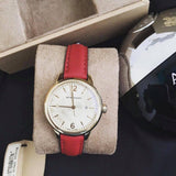 Buy Shop Burberry The Classic Gold Dial Red Leather Strap Watch for Women - BU10102 USA Online