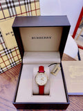 Buy Shop Burberry The Classic Gold Dial Red Leather Strap Watch for Women - BU10102 USA Online