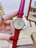 Buy Shop Burberry The Classic Gold Dial Red Leather Strap Watch for Women - BU10102 USA Online