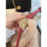 Buy Shop Burberry The Classic Gold Dial Red Leather Strap Watch for Women - BU10102 USA Online
