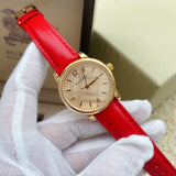 Buy Shop Burberry The Classic Gold Dial Red Leather Strap Watch for Women - BU10102 USA Online