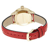 Buy Shop Burberry The Classic Gold Dial Red Leather Strap Watch for Women - BU10102 USA Online