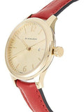 Buy Shop Burberry The Classic Gold Dial Red Leather Strap Watch for Women - BU10102 USA Online