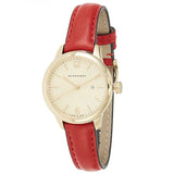 Buy Shop Burberry The Classic Gold Dial Red Leather Strap Watch for Women - BU10102 USA Online