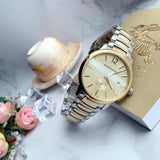 Buy Shop Burberry The Classic Gold Dial Two Tone Steel Strap Watch for Men - BU10011 USA Online