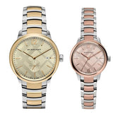 Buy Shop Burberry The Classic Gold Dial Two Tone Steel Strap Watch for Men - BU10011 USA Online