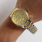 Buy Shop Burberry The Classic Gold Dial Two Tone Steel Strap Watch for Men - BU10011 USA Online