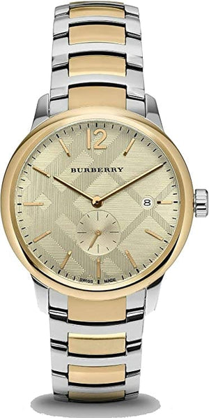 Buy Shop Burberry The Classic Gold Dial Two Tone Steel Strap Watch for Men - BU10011 USA Online