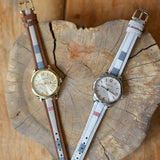 Buy Shop Burberry The Classic Guilloche Silver Dial Grey Leather Strap Watch for Women - BU10113 USA Online