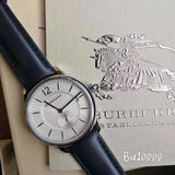 Buy Shop Burberry The Classic Horseferry Beige Dial Black Leather Strap Watch for Men - BU10000 USA Online