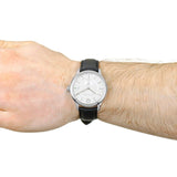 Buy Shop Burberry The Classic Horseferry Beige Dial Black Leather Strap Watch for Men - BU10000 USA Online