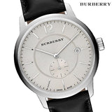 Buy Shop Burberry The Classic Horseferry Beige Dial Black Leather Strap Watch for Men - BU10000 USA Online