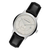 Buy Shop Burberry The Classic Horseferry Beige Dial Black Leather Strap Watch for Men - BU10000 USA Online