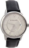 Buy Shop Burberry The Classic Horseferry Beige Dial Black Leather Strap Watch for Men - BU10000 USA Online