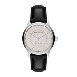 Buy Shop Burberry The Classic Horseferry Beige Dial Black Leather Strap Watch for Men - BU10000 USA Online