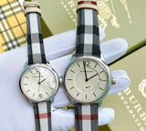 Buy Shop Burberry The Classic Horseferry Silver Dial Black Leather Strap Watch for Men - BU10002 USA Online