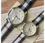 Buy Shop Burberry The Classic Horseferry Silver Dial Black Leather Strap Watch for Men - BU10002 USA Online