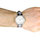 Buy Shop Burberry The Classic Horseferry Silver Dial Black Leather Strap Watch for Men - BU10002 USA Online