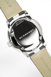 Buy Shop Burberry The Classic Horseferry Silver Dial Black Leather Strap Watch for Men - BU10002 USA Online