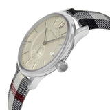 Buy Shop Burberry The Classic Horseferry Silver Dial Black Leather Strap Watch for Men - BU10002 USA Online