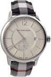 Buy Shop Burberry The Classic Horseferry Silver Dial Black Leather Strap Watch for Men - BU10002 USA Online