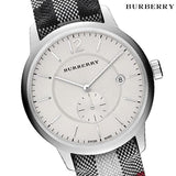 Buy Shop Burberry The Classic Horseferry Silver Dial Black Leather Strap Watch for Men - BU10002 USA Online