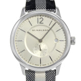 Buy Shop Burberry The Classic Horseferry Silver Dial Black Leather Strap Watch for Men - BU10002 USA Online