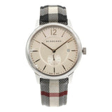 Buy Shop Burberry The Classic Horseferry Silver Dial Black Leather Strap Watch for Men - BU10002 USA Online
