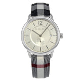 Buy Shop Burberry The Classic Horseferry Silver Dial Black Leather Strap Watch for Men - BU10002 USA Online