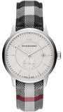 Buy Shop Burberry The Classic Horseferry Silver Dial Black Leather Strap Watch for Men - BU10002 USA Online